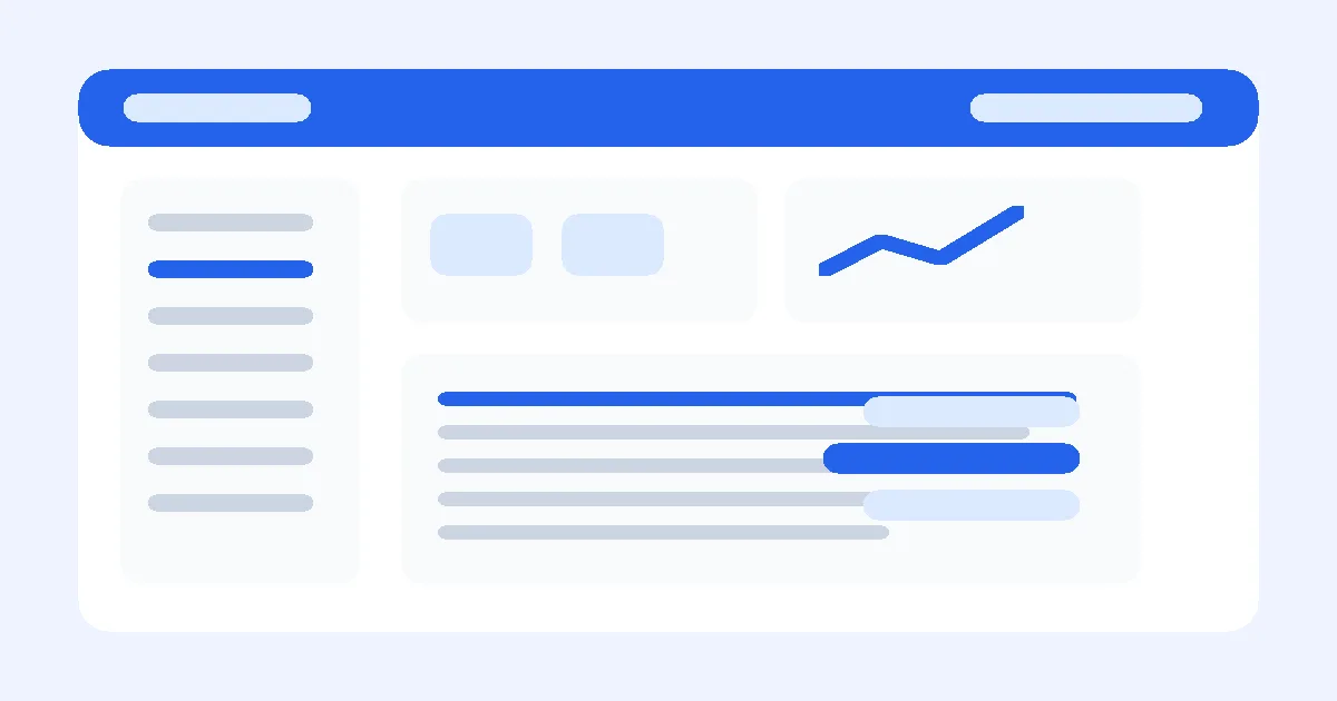 Illustration af Support Platform dashboard med chat, leads og mailflow
